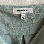 Monteau  Green Sleeveless Wrap Blouse Photo 1