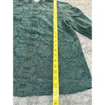 Cable & Gauge  Emerald Green Lace Women's Mock Neck Blouse S/P Photo 2