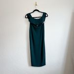 Camila Coelho | Knox Ribbed Cut-Out Chain Detail Midi Dress in Emerald Green Photo 4
