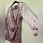Inner Beauty Crushed Velvet Wrap Dress Photo 1