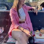 DL1961  Pink‎ Linen Blazer Size M Photo 1