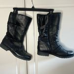 Naturalizer  Bridgette Leather Snakeskin Embossed Faux Fur Lined Moto Boot Photo 1