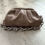 Badgley Mischka NWOT Wrapped Frame Taupe Brown Clutch Chain Shoulder Bag Photo 1