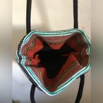 EL Paso Saddle Blanket Co. Large Tote Bag Handwoven 18”X16” southwestern Blue Photo 5