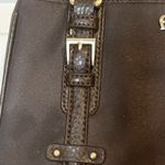 Etienne Aigner Small Vintage Dark Brown Women's Bag with Pebbled Leather Trim Photo 2