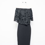 Shoshanna - Black Lace Flower Cut Dress. Photo 6