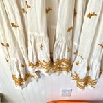 Free People  Lavender Fields Embroidered Trapeze Dress size medium Cream Photo 10