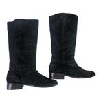 Classique Vintage Black Suede Leather Upper Square Toe Mid Calf Boot Size 8 Photo 23