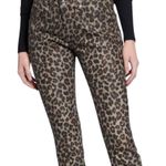 Veronica Beard  Tan Black Coated Leopard Mid Rise Brooke Skinny Jeans Size 6/28 Photo 2