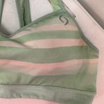 Brooks  UpRise Crossback Mint Striped Sports Bra Size Large Photo 6