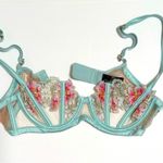 Honey Birdette Amelie Mint Bra and Garter Set – 32B / XS Green Size undefined Photo 2