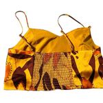 House of Harlow  1960 women's size medium ruched crop satin orange top Photo 1