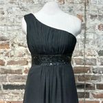 CooBee Formal Evening Gown Womens 4 Black Maxi Dress Sequin Wedding Party Photo 2