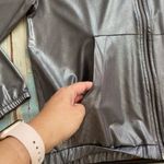 H&M Women’s Long Sleeve Full Zipper Shimmering Hooded Jacket Size Small Photo 5