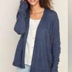 Old Navy  Blue Cardigan Women's Oversized Open Front Cozy Soft Fall size Large Photo 1