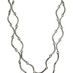 Vintage Silver Tone Articulated Necklace Scalloped Link Hook Clasp Estate Adj Photo 0