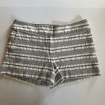 Loft Ann Taylor  The Riviera Short Women’s size 12 black and white striped tweed Photo 0