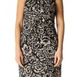 Ann Taylor  black & cream colored drop waist floral tunic dress-Size Small Photo 0