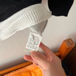 Black White Cotton Knit Crewneck Sweater Photo 1