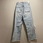 ZARA  Light Blue Distressed Wide Leg Jeans Photo 1