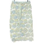 For Love & Lemons NWT Kaya Crochet Midi Skirt Open Knit Blue Yellow Size Medium Photo 2