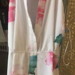 White, pink, and green romper Photo 1