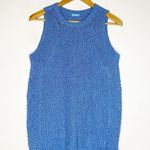 J. McLaughlin  Blue Amber Azzurro Sleeveless Sweater Stitch Knit Sweater XL $178 Photo 2