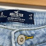Hollister Light Wash Ultra High Rise Dad Jeans Womens 27 Rolled Hem Zip Fly Photo 11