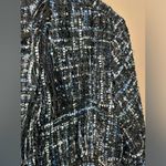 Boston Proper  Metallic Tweed Duster Cardigan Sz 4 Fringe Holiday Party Photo 4