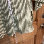 Max Studio Max‎ Studio women’s green and White Striped Blouse shirt button down size S Photo 4