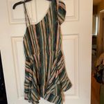 Free People  striped multi color ruffle dress S Photo 5