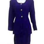 Bill Alvira Wool Skirt Suit Purple Size 8 Photo 0