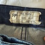 Free People Lace-Up Blue Jeans Photo 2