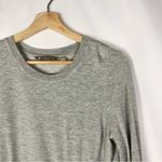 Athleta Nirvana Light Gray Twist Front Long Sleeve Sweatshirt S Photo 3