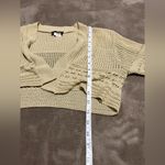 HOT SHOT Vintage Crop Knit Cardigan Cover Up Top Women’s Shirt Sz XL EUC Tan Photo 6