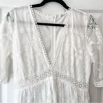 Elegant White Lace Maxi Dress Size M Photo 3