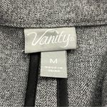 Vanity Military Style Vest Ruffle Trim Double Breasted Gray M Size M Photo 2