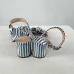 Loeffler Randall Jill Knotted Striped Sandal in Blue White Size 7 Photo 5