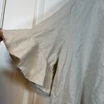 For Cynthia Plus Size  100% Linen S/S Tan Bell Sleeves Blouse Size 2X EUC #6767 Photo 2