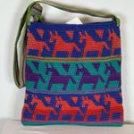 NWT Guatemala Hand Woven Bag Adjustable Strap Crossbody or shoulder Colorful Red Photo 7