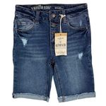Vanilla Star Jeans Vanilla Star Ripped Distressed Button‎ Fly Cuffed Bermuda Shorts Photo 0