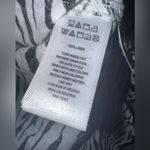 Cynthia Rowley  Womens‎ Black Zebra Print 100% Linen Button Up Blouse Size 1X Photo 3