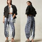 Free People Bohemian Cottage Embroidered Floral Sweet It Is Wide Leg Pants Large Photo 2