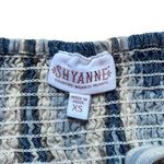 Shyanne Blue Tan Southwestern Print Cotton Mini Dress XS Country Sundress Rodeo Photo 6