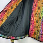 Vintage 80s Elliott Lauren Rainbow Boho Floral Quilted Zip Up Jacket womens 6 M Photo 5
