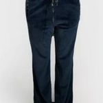 Kate Hill Womens Medium Velour Casual Lounge Pants Black Drawstring Waist Photo 0