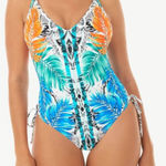 Skinny Dippers Shape Shifter Size Medium Multi One Piece Swimsuit NEW Blue Photo 0