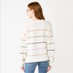 SO  Side Lace-Up Sweater Beige Stripe Size XS Photo 10