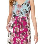 J. Jill‎ Floral Patchwork Sleeveless Knit V Neck Dress Women's Size XS NWT Blue Photo 0