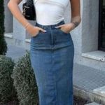 ZARA Denim Pencil Skirt Photo 0